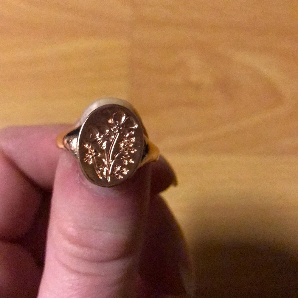 Rose gold plated wildflower ring 💍